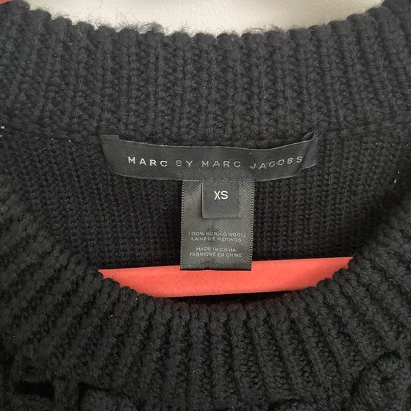 Marc by Marc Jacobs sz XS black merino wool sweater - Picture 4 of 6
